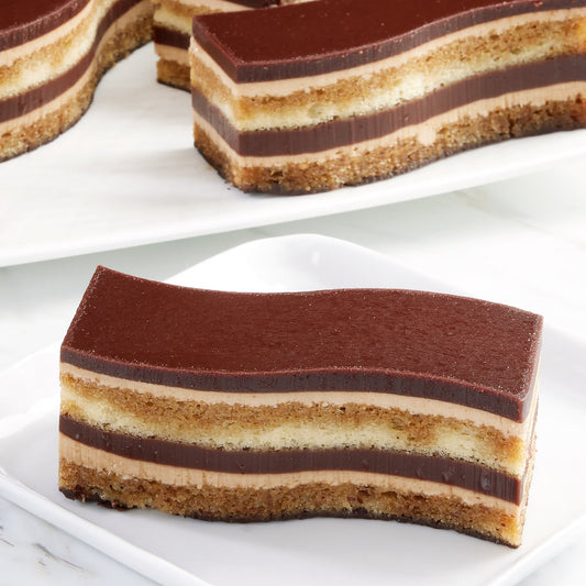 Almond sponge cake with coffee buttercream layers