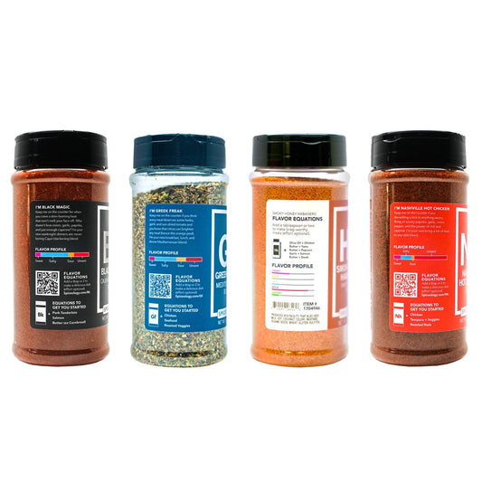 Spiceology seasoning variety pack with four blends