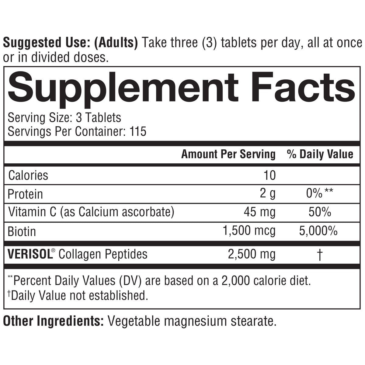 Youtheory 345 count collagen supplement packaging