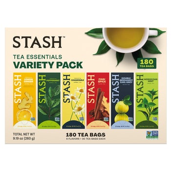 Stash Tea Essentials variety pack 180 tea bags