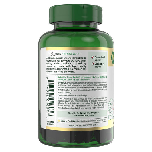 Nature's Bounty heart health supplement front label
