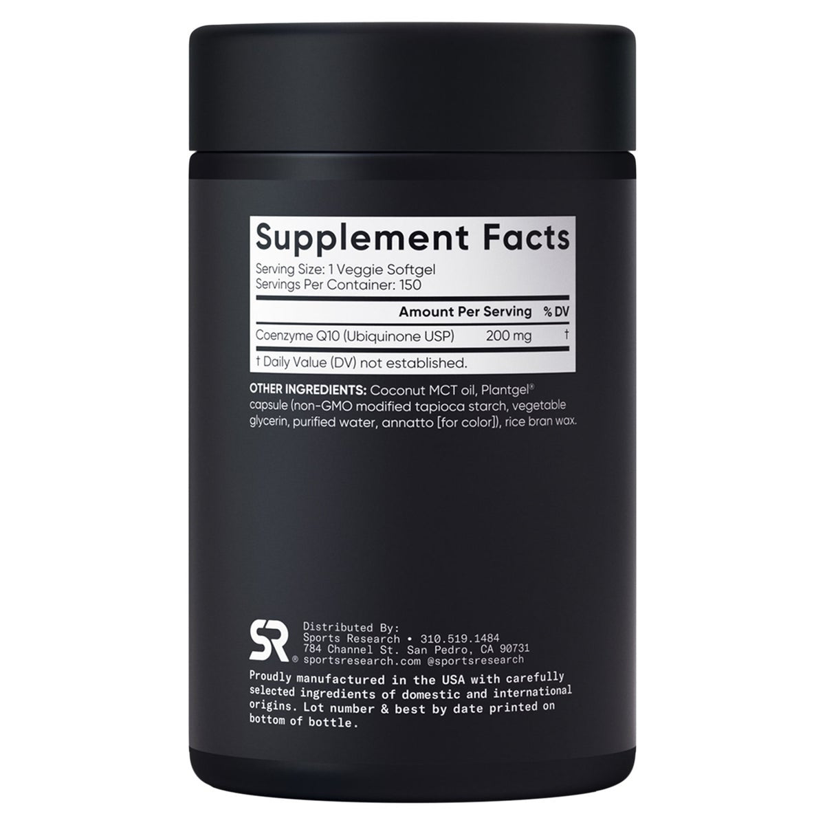 Sports Research vegan gluten-free CoQ10 supplement
