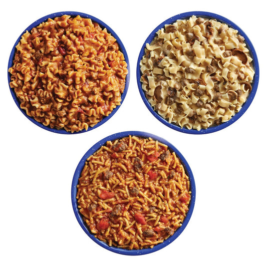 Mountain House emergency food kit with pasta meals