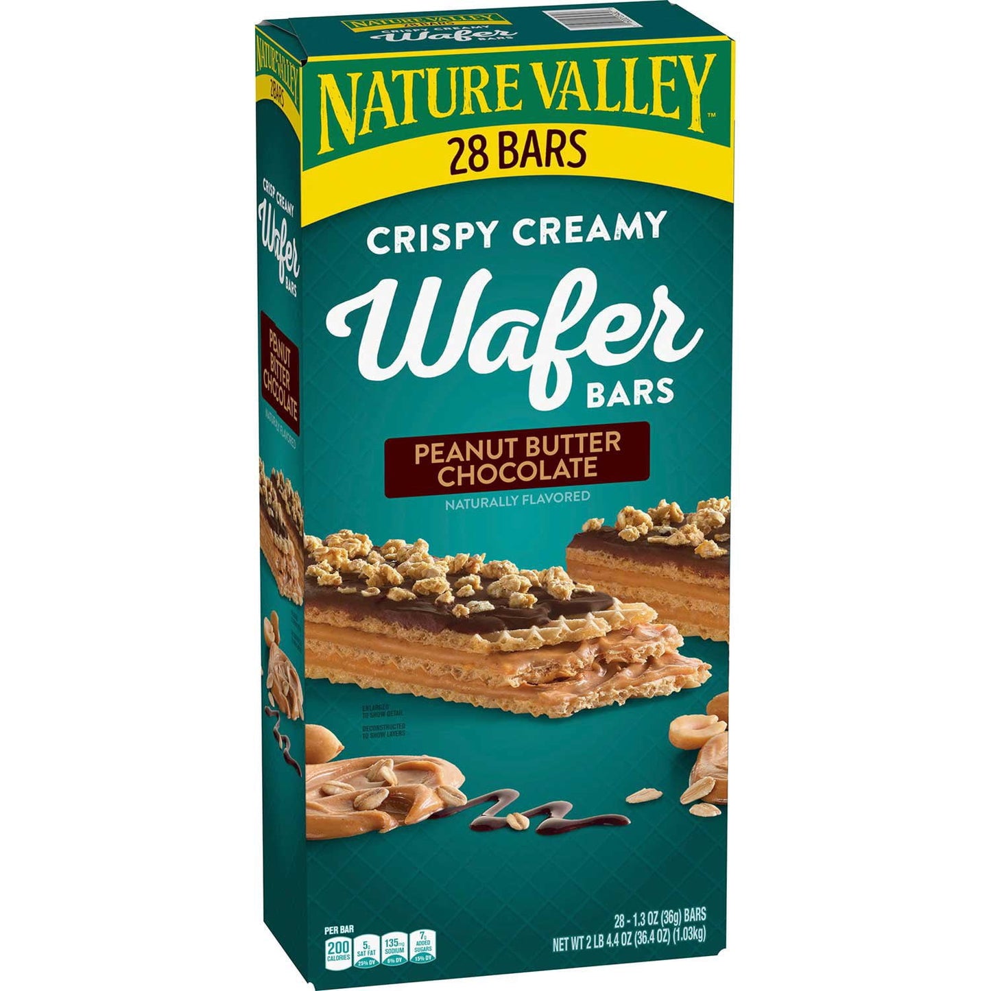 Nature Valley peanut butter chocolate crispy creamy wafer bars 28 ct
