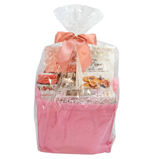 Italian gift basket with imported sweets assortment