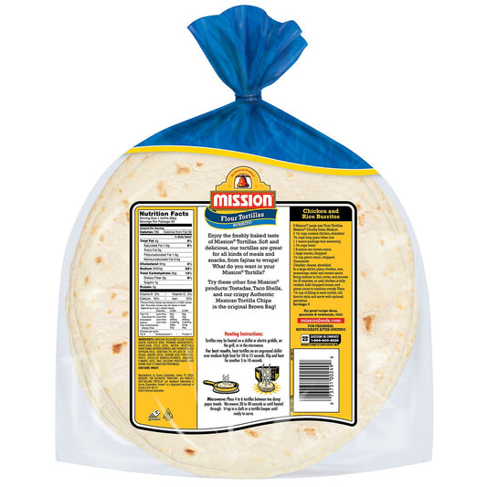 Mission flour tortillas two-bag value pack