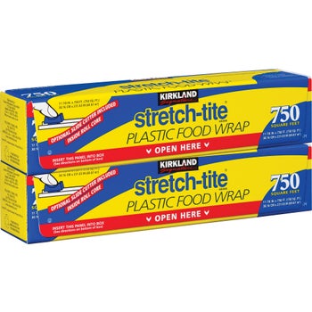 Kirkland Signature Stretch-Tite plastic food wrap 2-count