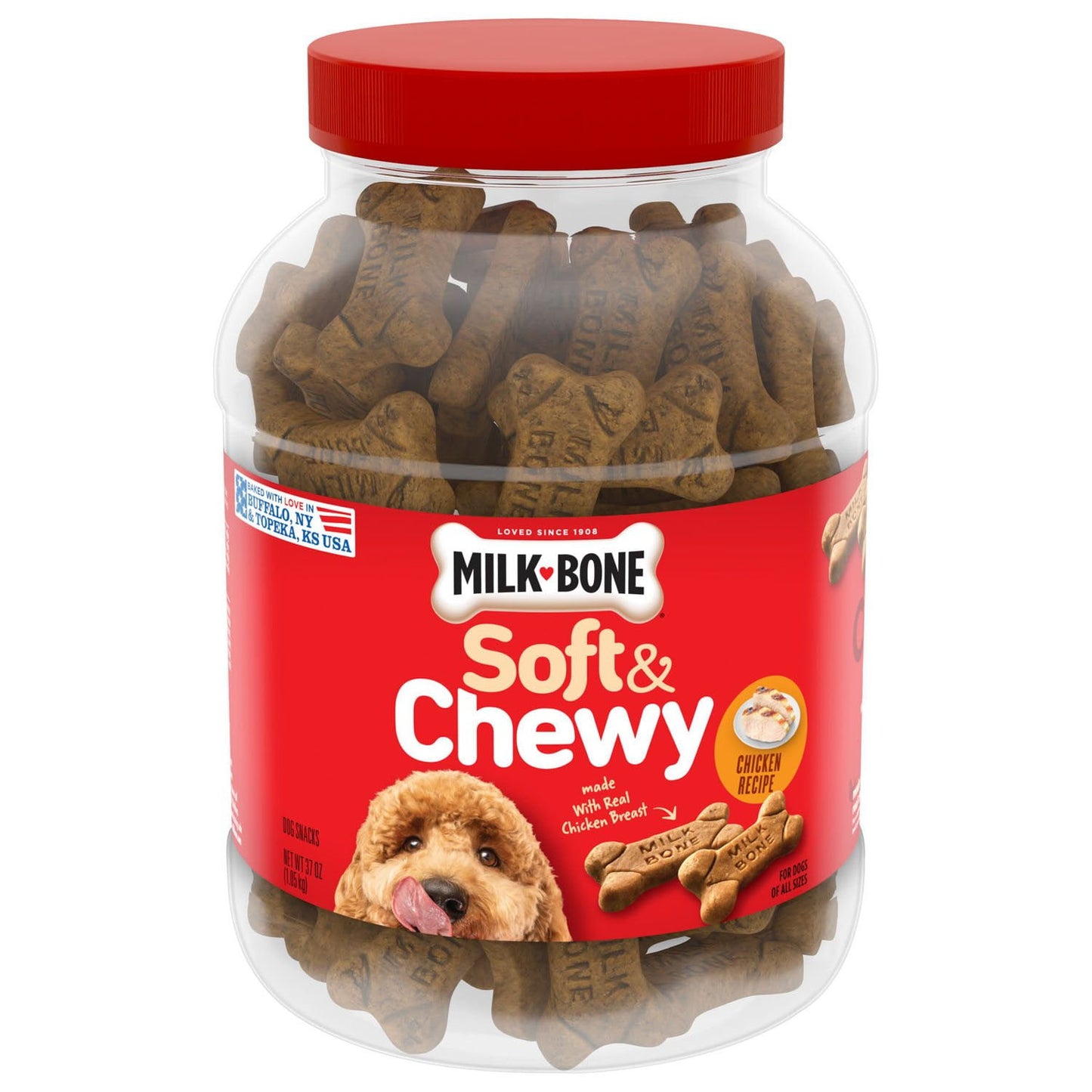 Milk-Bone soft and chewy chicken recipe dog snacks 37 oz