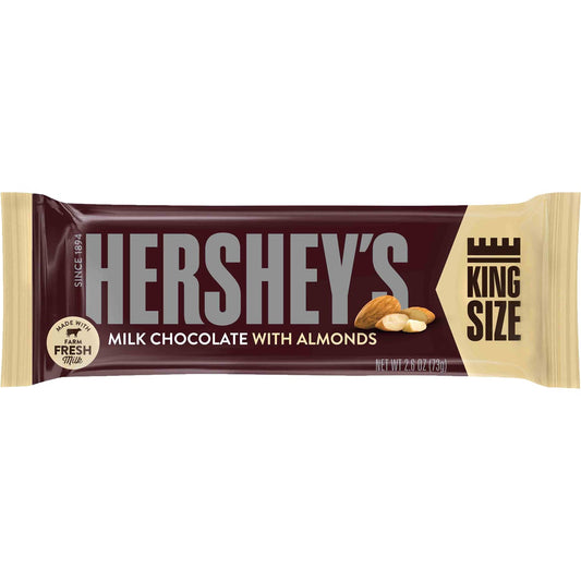 King-size Hershey's chocolate bars with almonds