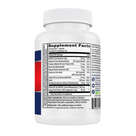 Weider supplement bottle with 90 veggie caps