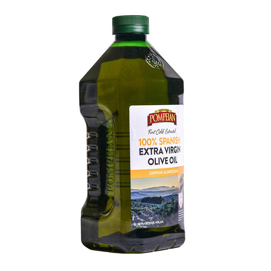 Pompeian 100% Spanish olive oil front label