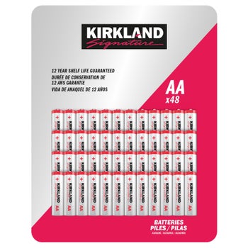 Bulk pack of Kirkland Signature alkaline AA batteries