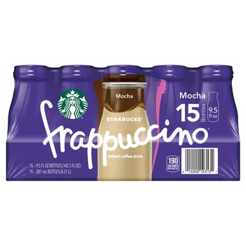 Starbucks Mocha Frappuccino chilled coffee 15-count bottles