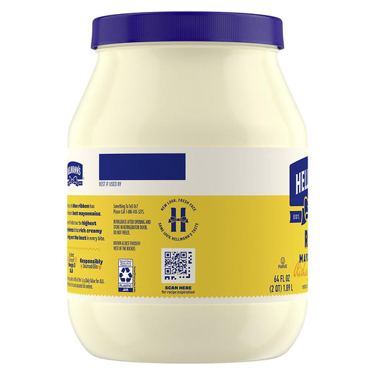 Hellmann's mayonnaise jar label close-up