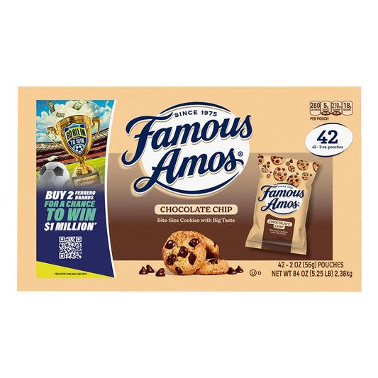 Famous Amos classic chocolate chip bite-size cookies