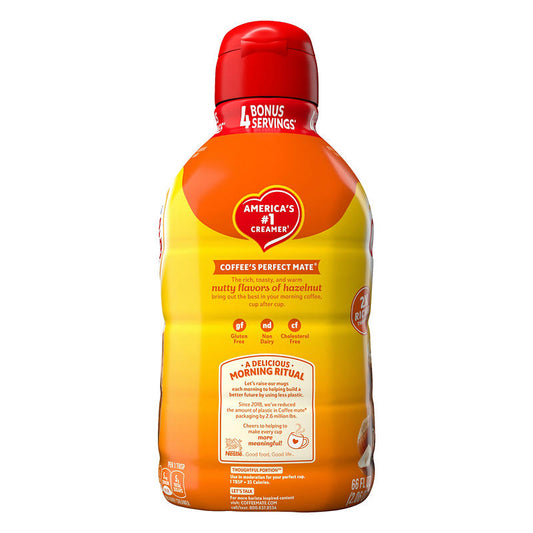 Hazelnut non-dairy coffee creamer front label