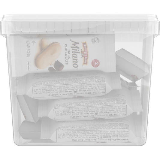 Pepperidge Farm Milano cookies dark chocolate front view