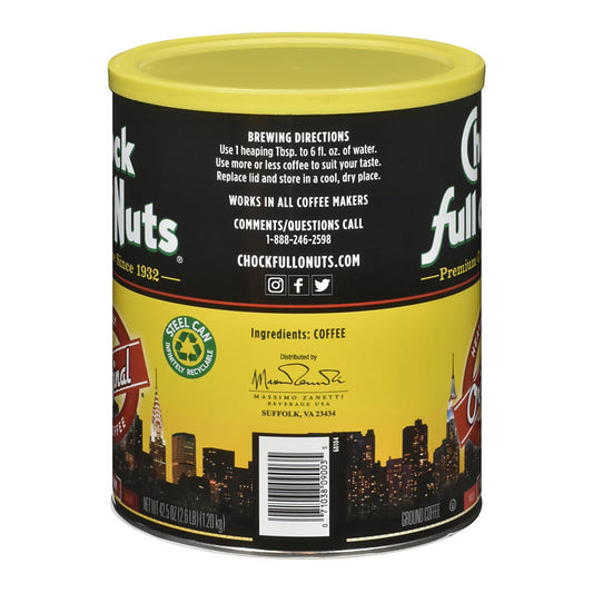 Chock Full O'Nuts 42.5 oz ground coffee front label
