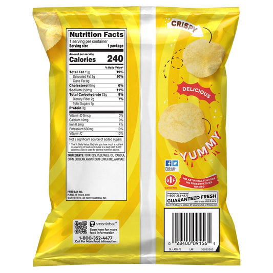 Lay's 1.5 oz classic chips single-serve bags