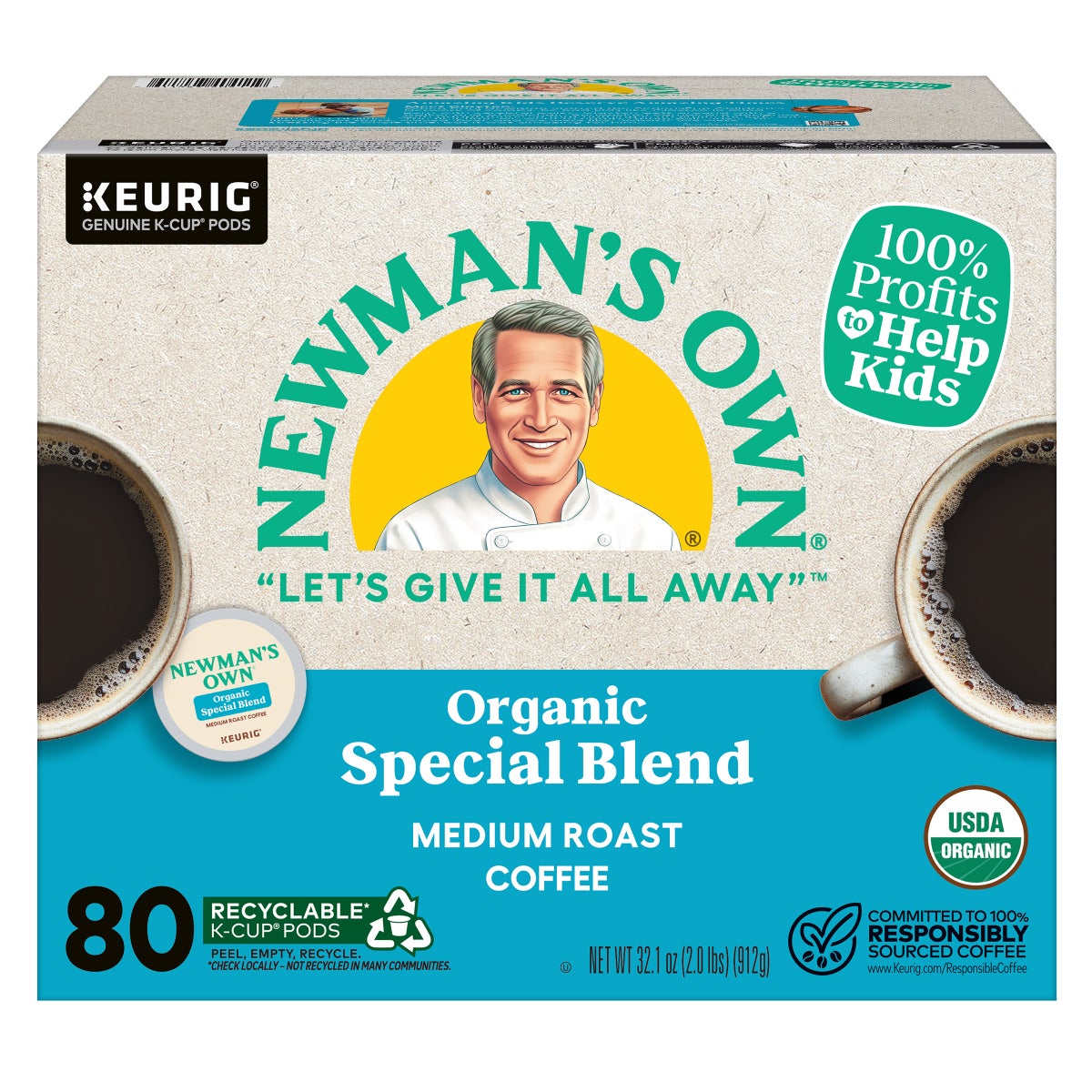Newman's Own Special Blend coffee pods package