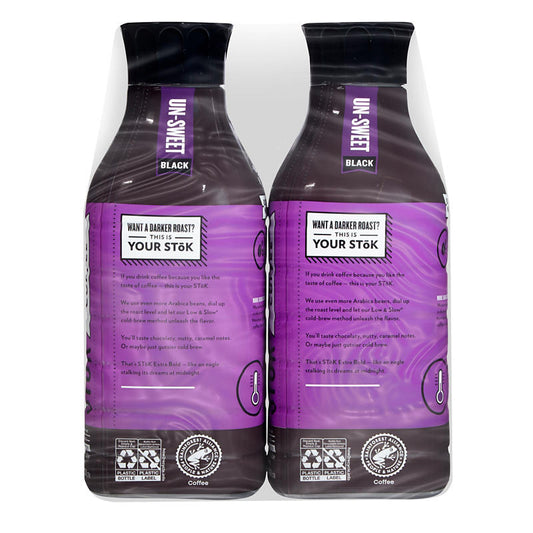 Dark roast cold brew coffee with smooth finish