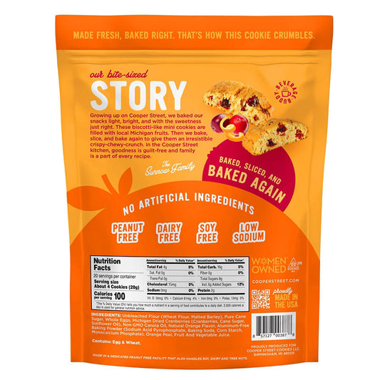 Resealable bag of Cooper Street cookies
