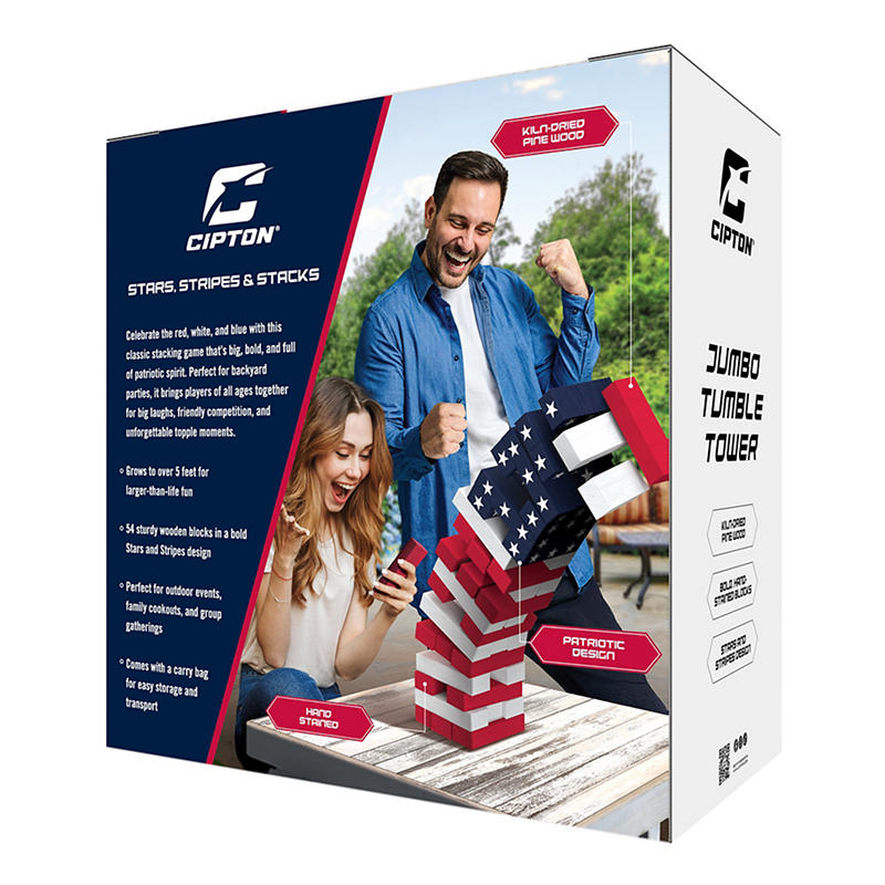 Classic Americana tumbling blocks game by Cipton