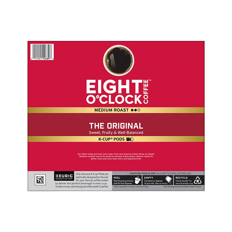 Eight O'Clock recyclable K-Cup coffee pods