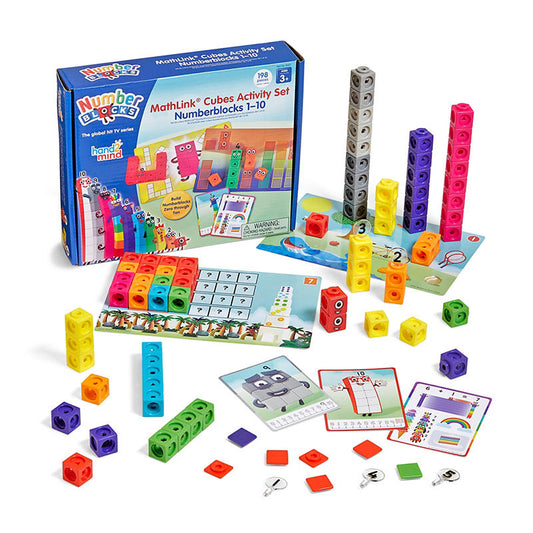 Educational Numberblocks building cubes and character cards