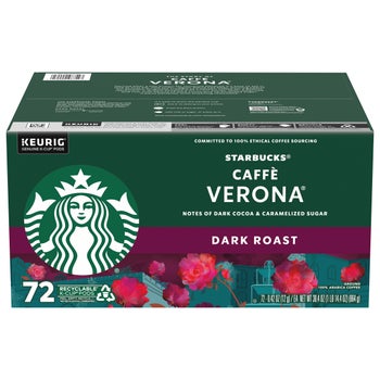 Starbucks Caffè Verona dark roast K-Cup pods 72 count
