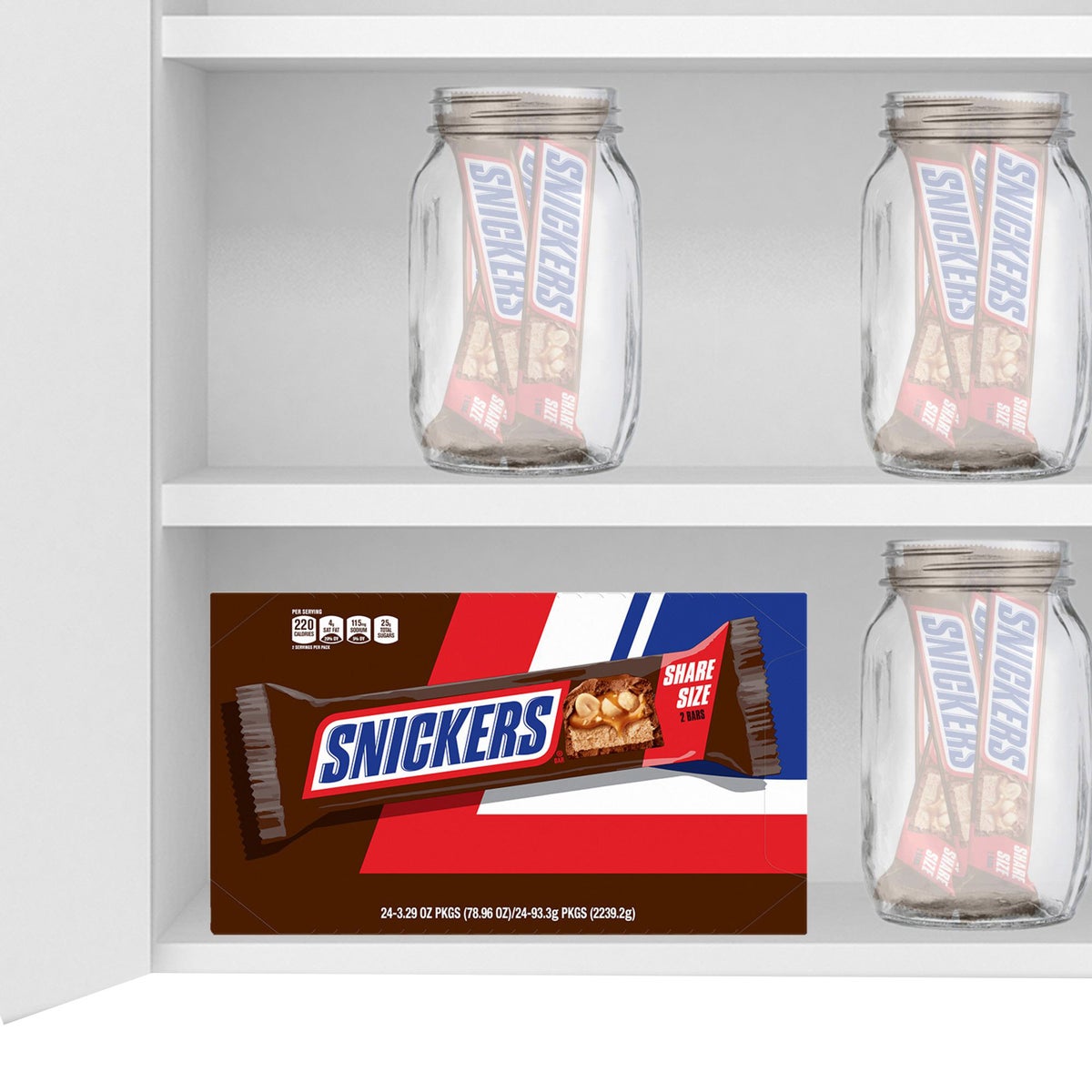 24 count Snickers candy bars for seasonal sharing