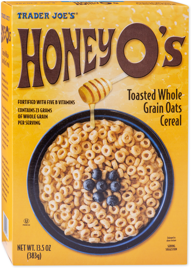 Trader Joe's Honey O's Cereal box
