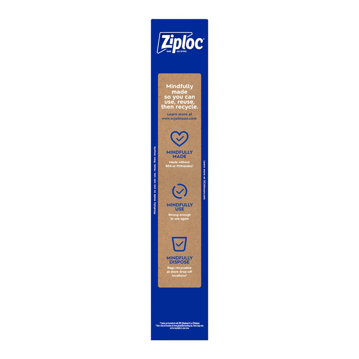 Large seal top food storage bags for freezer use
