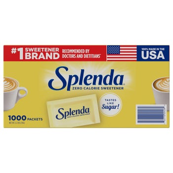 Splenda zero calorie sweetener packets 1000 count