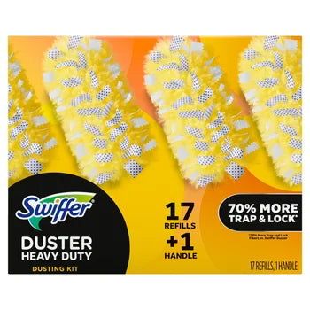 Swiffer heavy duty dusting kit with handle and 17 refills
