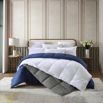 Farm to Home gray king down alternative comforter