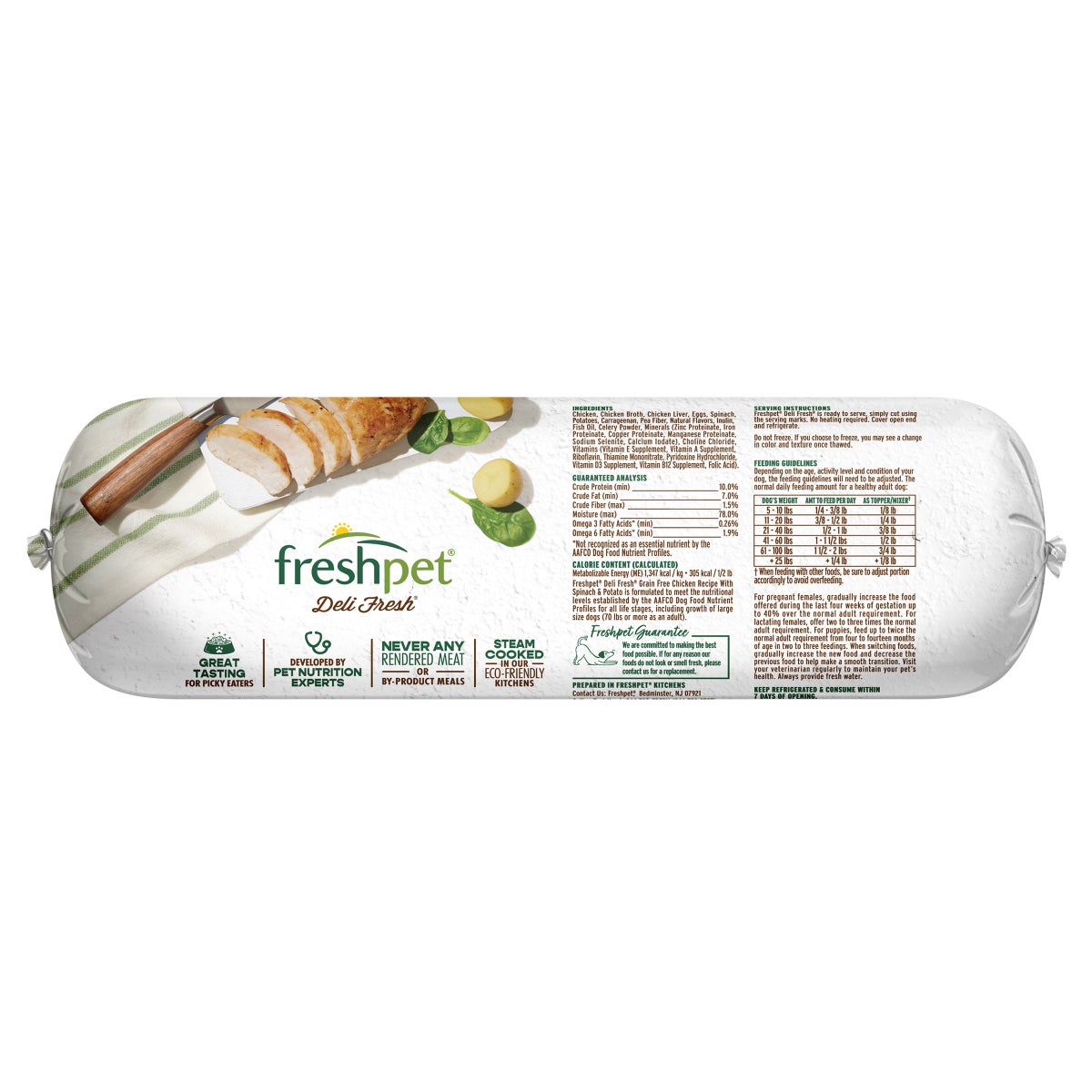 Freshpet deli fresh dog food package 1.5 lb rolls
