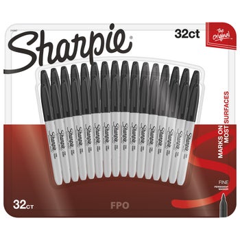 Sharpie fine point black permanent markers 32-count pack