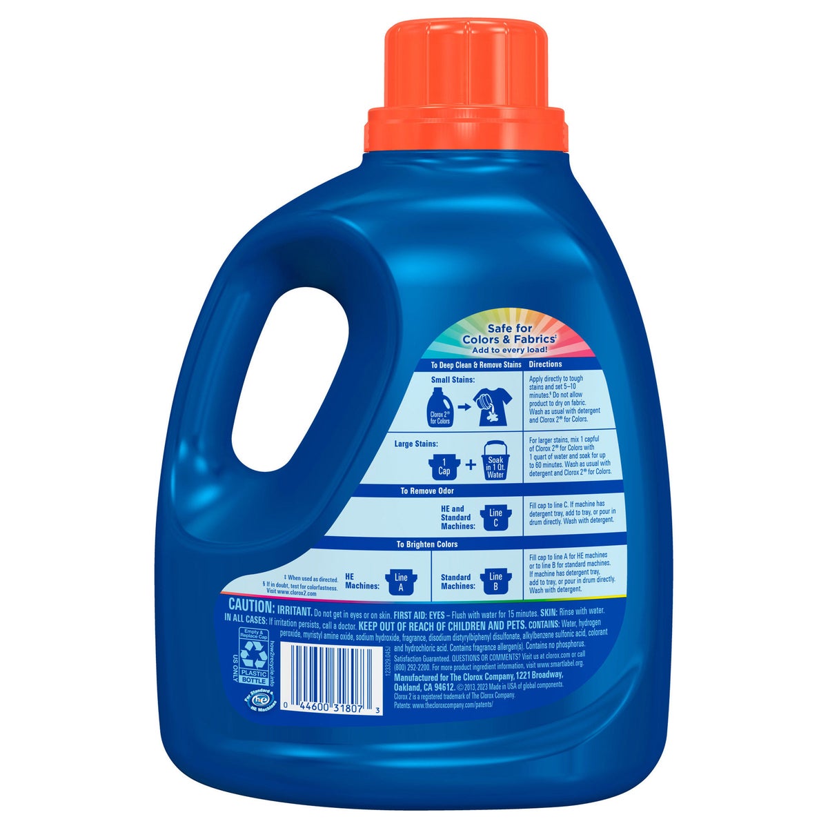 Clorox 2 laundry stain remover bottle, 112.75 fl oz
