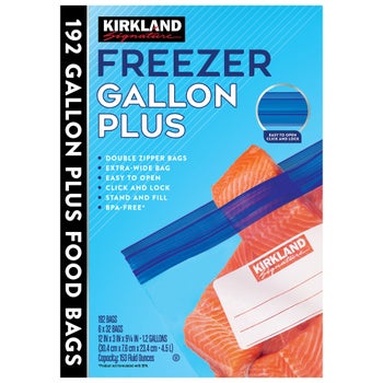 Kirkland Signature Gallon Plus freezer bags 192 count