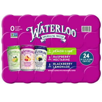 Waterloo sparkling water variety pack 24 cans