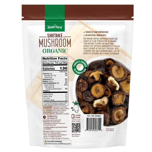 Crispy seasoned organic shiitake mushrooms by The SnakYard