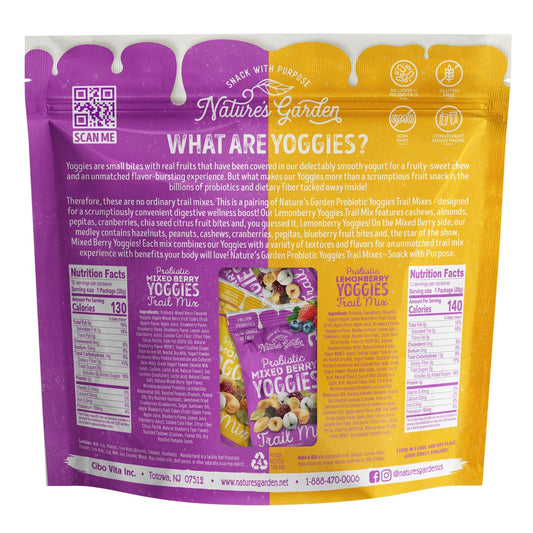 Single-serve Lemon & Berry trail mix bags by Nature's Garden