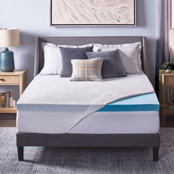Novaform king gel memory foam mattress topper with cool touch cover