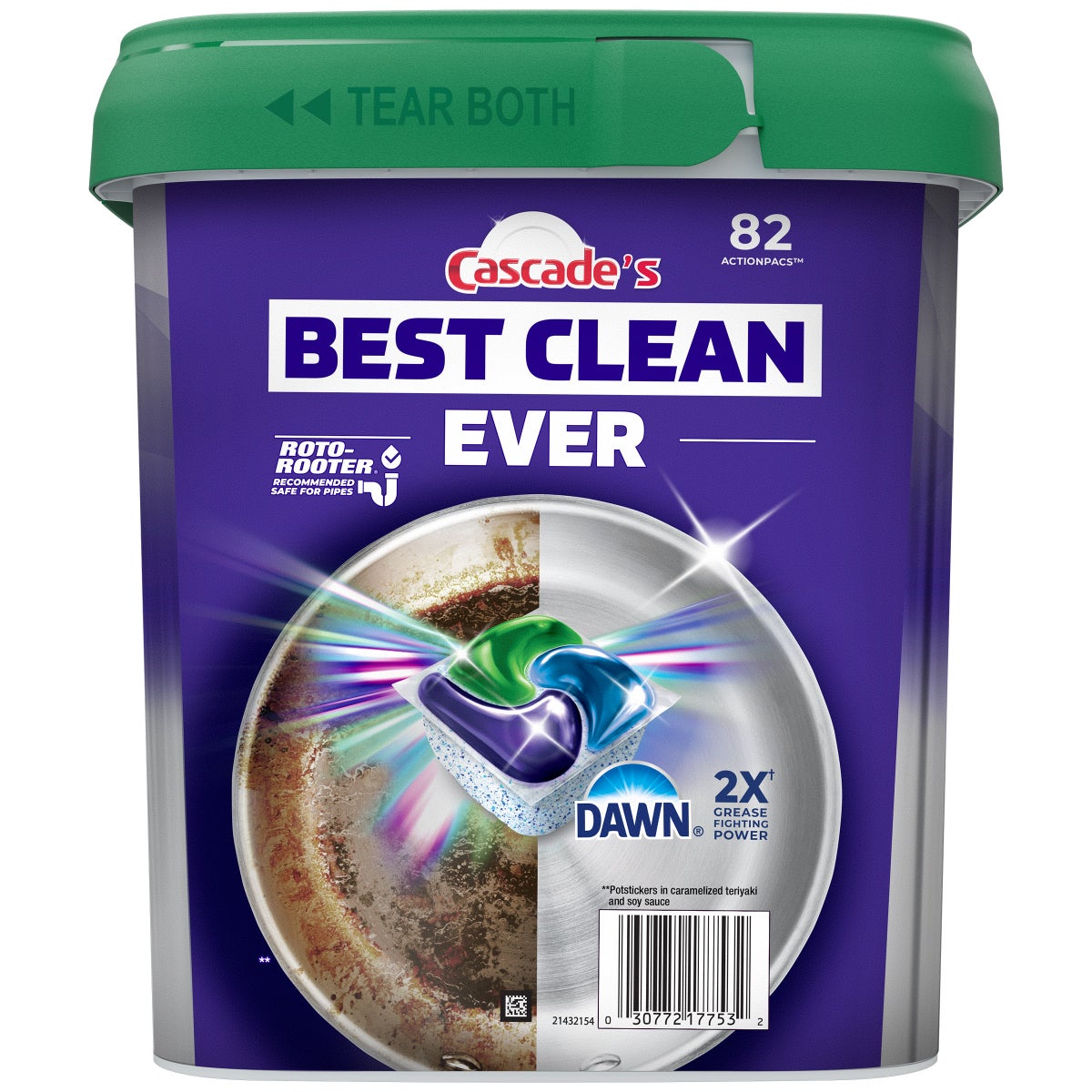 Cascade Platinum Plus dishwasher detergent pacs fresh scent package