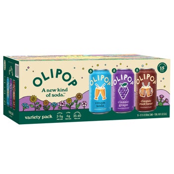 Olipop Soda variety pack with 15 cans