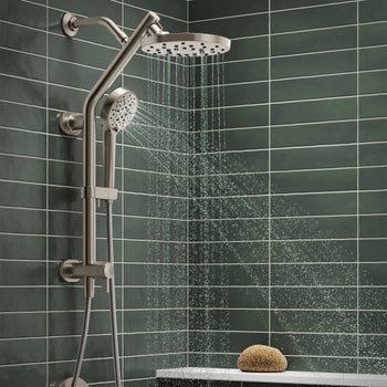 Kohler HydroRail gold 3-in-1 multifunction showerhead and column kit