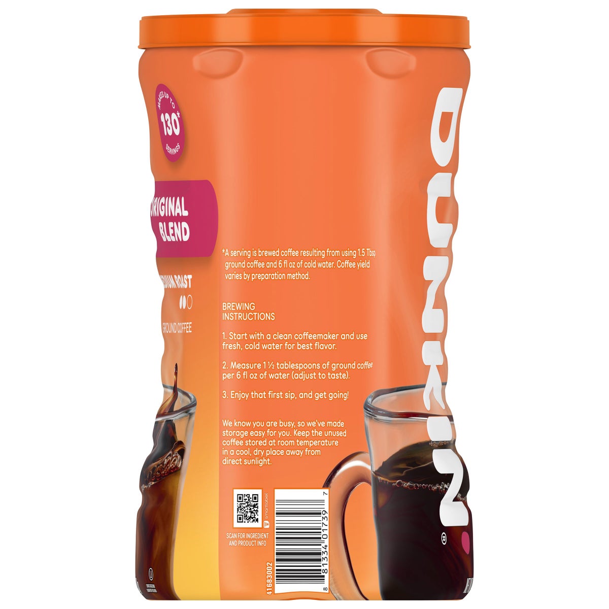 Dunkin' Donuts Original Blend coffee bag front view