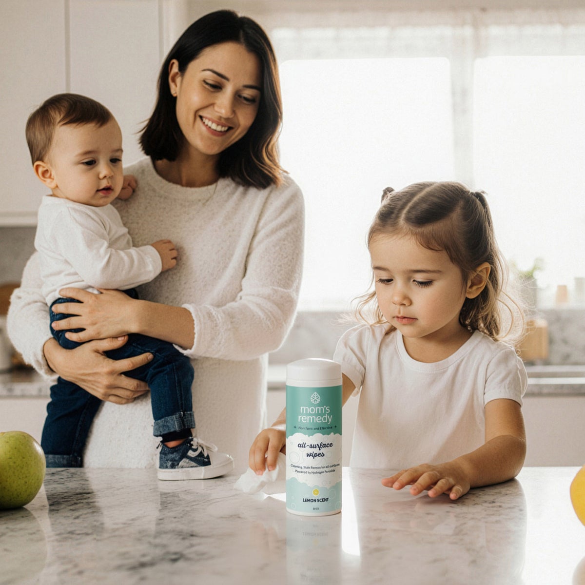 MomRemedy cleaning wipes product label detail