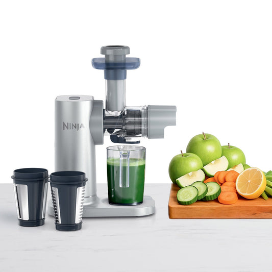 Ninja NeverClog juicer with juice vessel